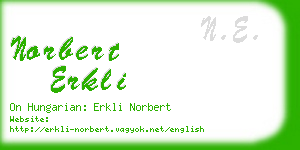 norbert erkli business card